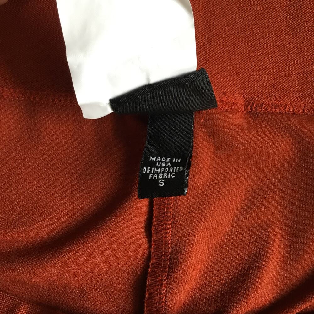 Eileen Fisher Orange Red Wide Leg Crop Pull On Pants Sz S - Picture 7 of 8